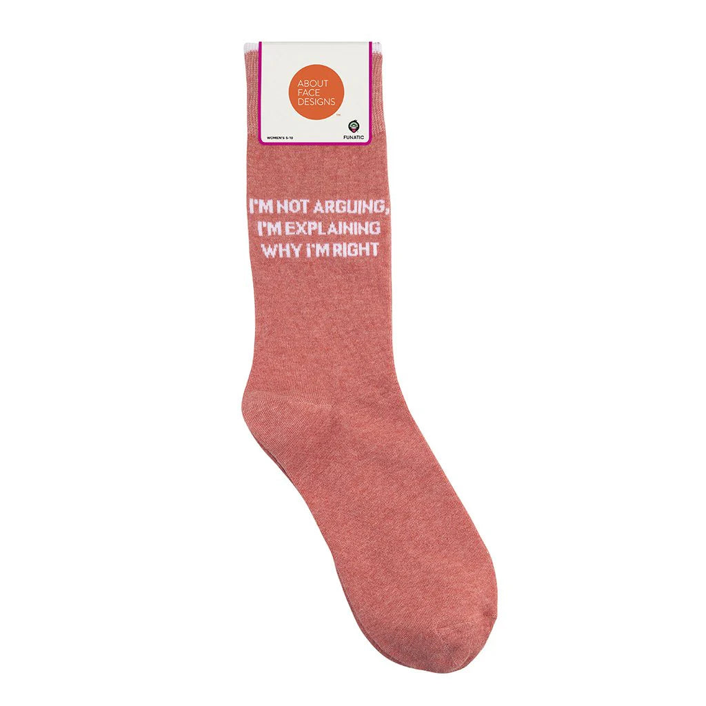 I'm Not Arguing, I'm Explaining Why I'm Right Crew Socks | Unisex