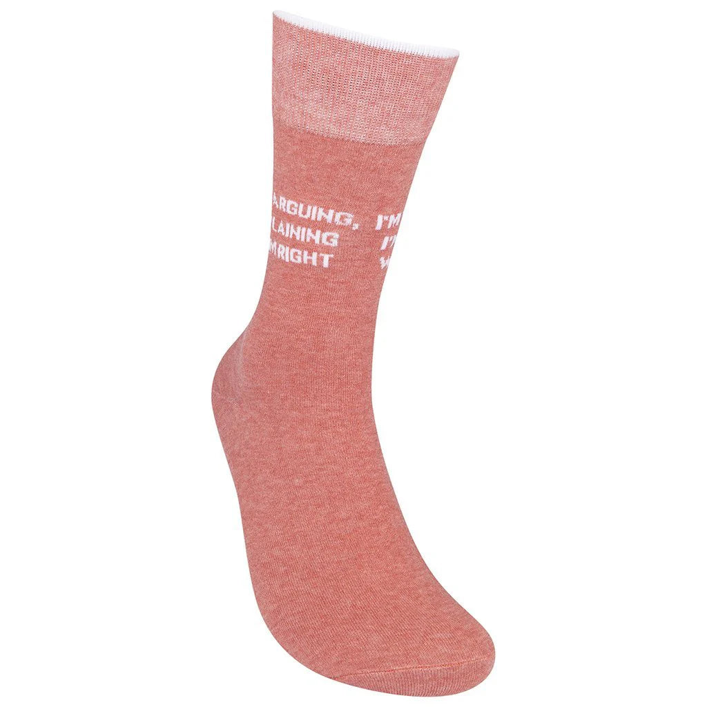 I'm Not Arguing, I'm Explaining Why I'm Right Crew Socks | Unisex