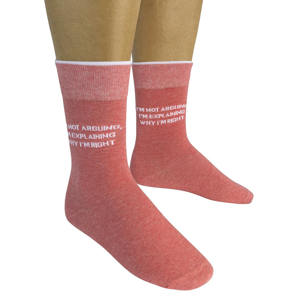 I'm Not Arguing, I'm Explaining Why I'm Right Crew Socks | Unisex