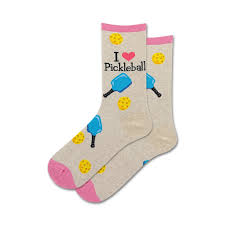 Pickleball Tan Crew Socks | Women&