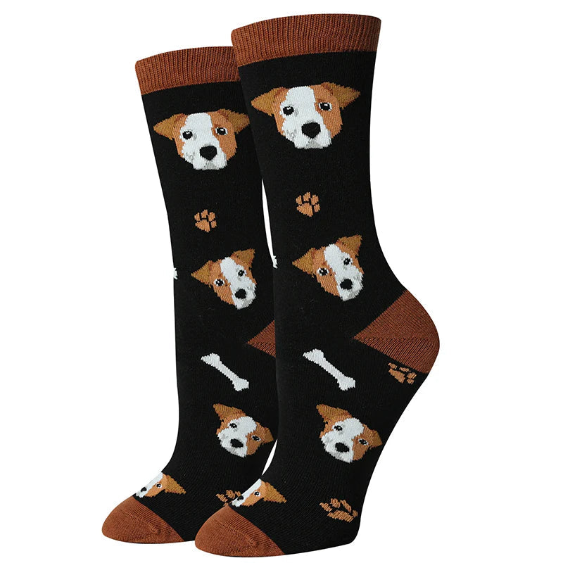 Jack Russell Crew Socks | Women's - Knock Your Socks Off
