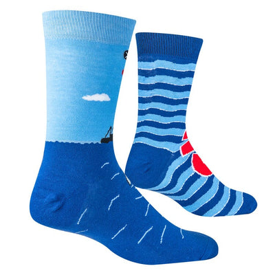 Jaws Open Wide Crew Socks | Men's - Knock Your Socks Off