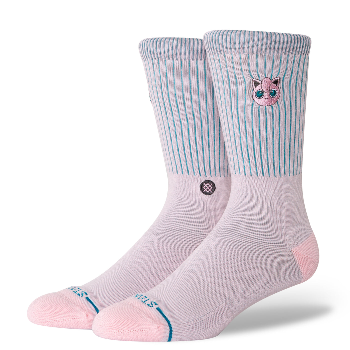Jiggly Puff Pink Crew Socks