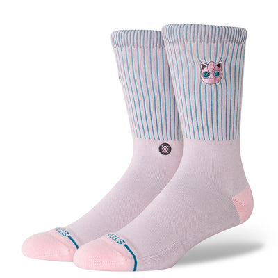 Jiggly Puff Pink Crew Socks