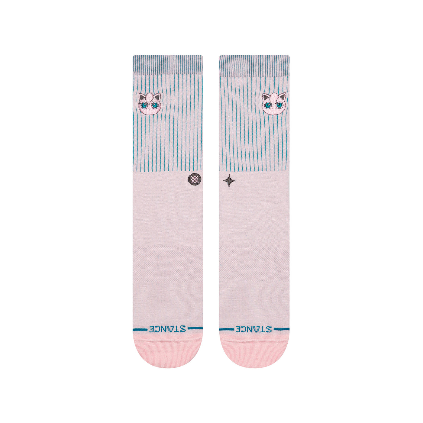 Jiggly Puff Pink Crew Socks