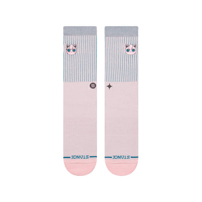 Jiggly Puff Pink Crew Socks