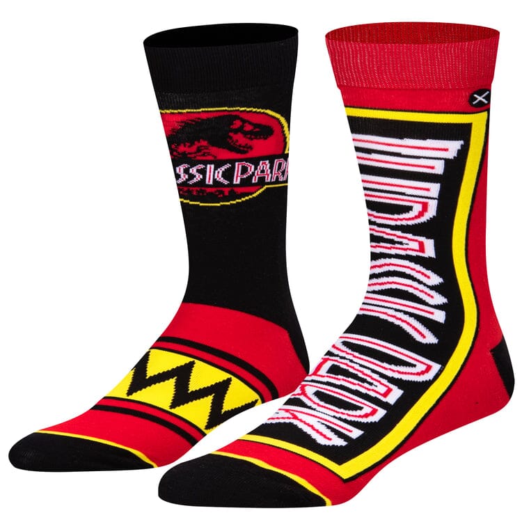 Jurassic Park Split Crew Socks | Men's - Knock Your Socks Off