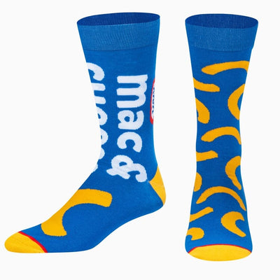 Kraft Mac and Cheese Split Crew Socks | Men's - Knock Your Socks Off