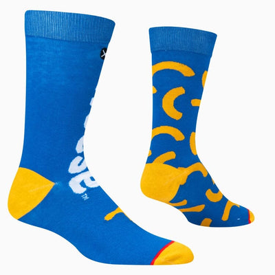 Kraft Mac and Cheese Split Crew Socks | Men's - Knock Your Socks Off