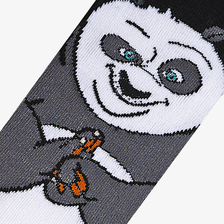 Close-up of Po the panda character on the Kung Fu Panda crew sock