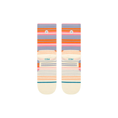 Lennon Blue Mid Performance Women's Crew Socks
