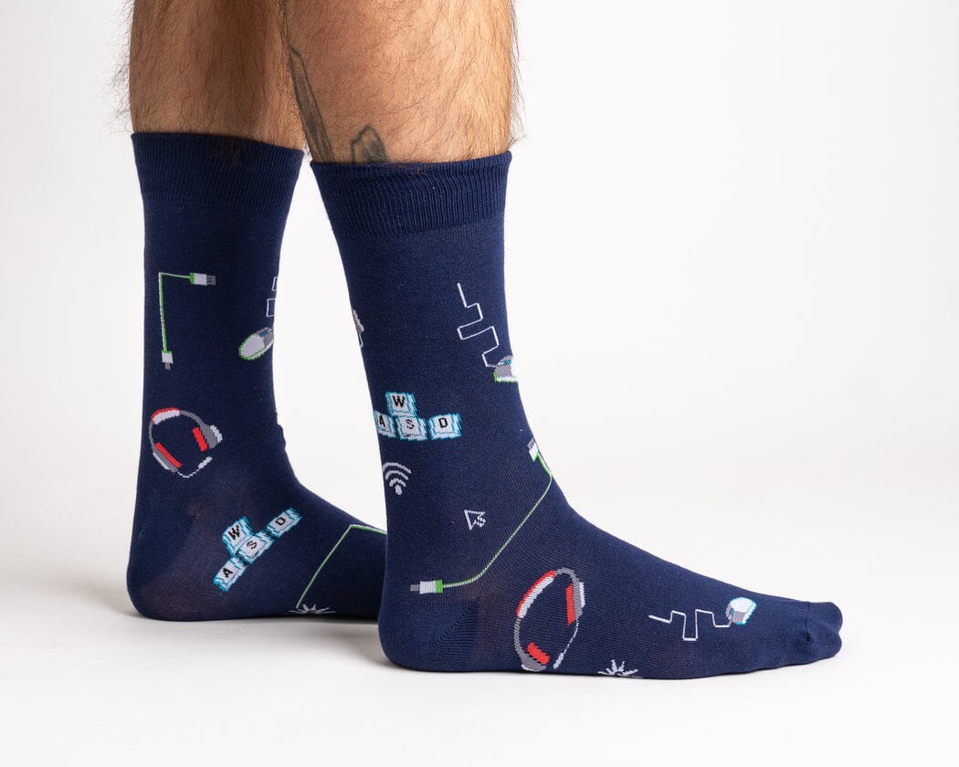 Life in the Fast LAN Crew Socks | Men's - Knock Your Socks Off