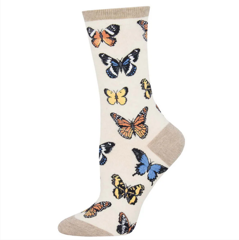 Majestic Butterflies Crew Socks |- Women's