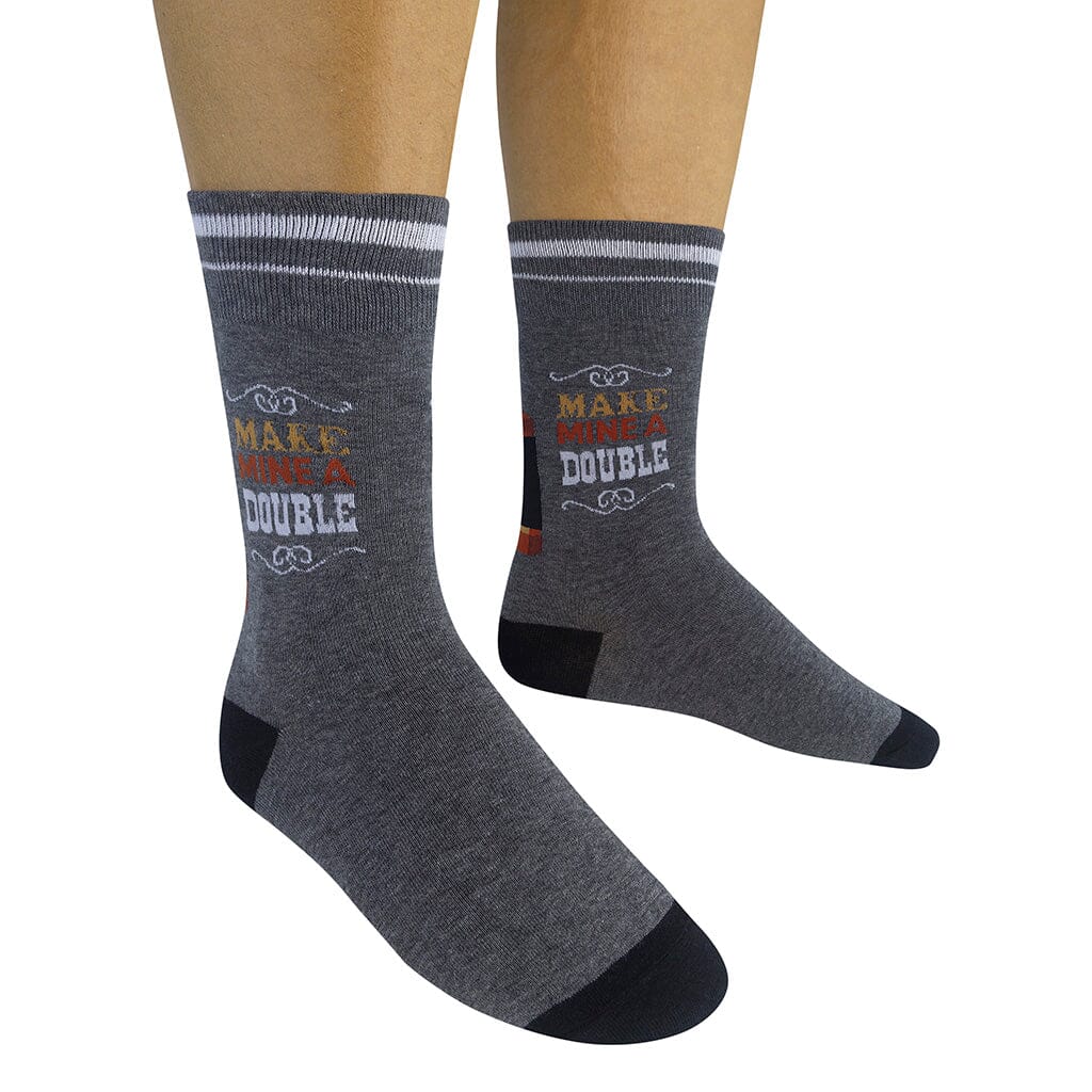 Make Mine A Double Crew Socks | Unisex - Knock Your Socks Off