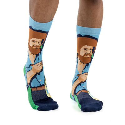 Bob Ross, Exploring Color Palettes Crew Socks | Men's