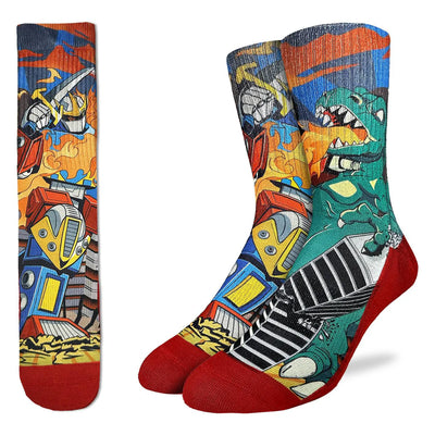 Lizard vs Robots Crew Socks | Men's