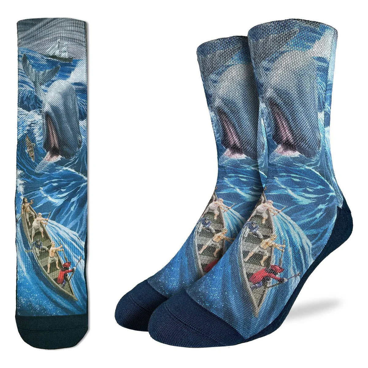 Whale Attacking Whalling Boats Crew Socks | Men's