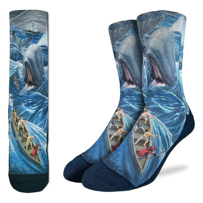 Whale Attacking Whalling Boats Crew Socks | Men's