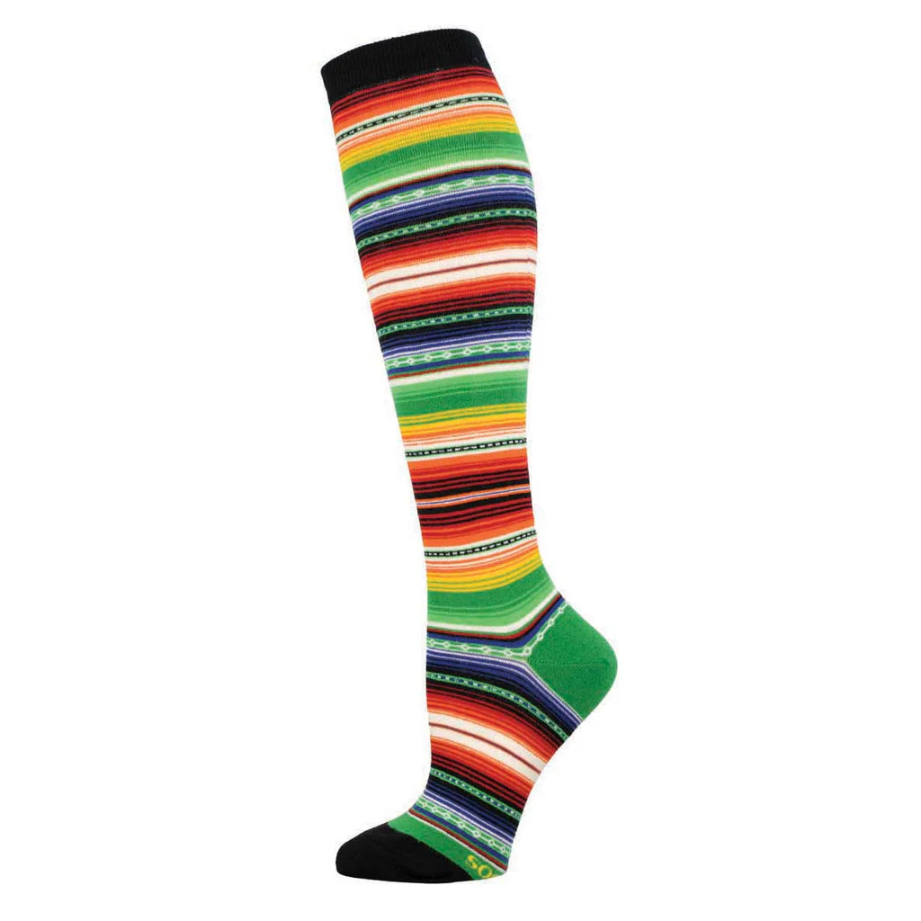 Mexican Serape Knee High Socks | Women's - Knock Your Socks Off