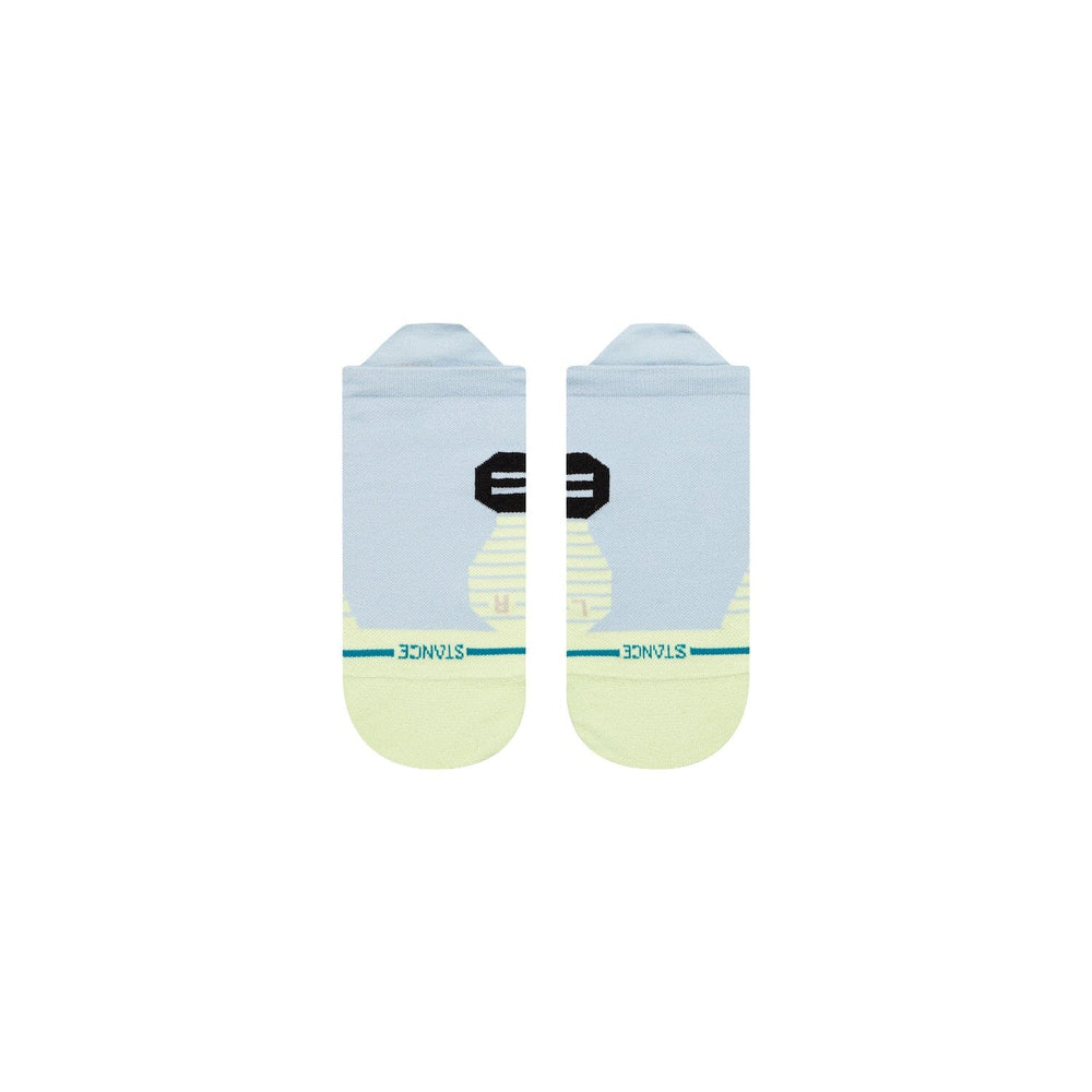 Women's ultralight athletic ankle socks, side and sole view