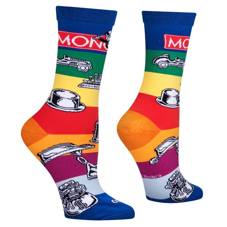 Monopoly Pieces Crew Socks | Women's - Knock Your Socks Off