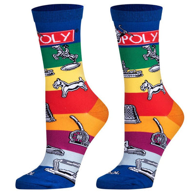 Monopoly Pieces Crew Socks | Women's - Knock Your Socks Off