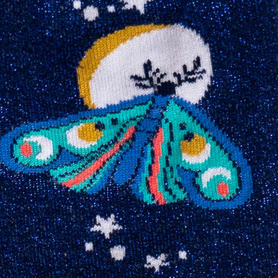 Moonlit Moth Crew Socks | Women's - Knock Your Socks Off