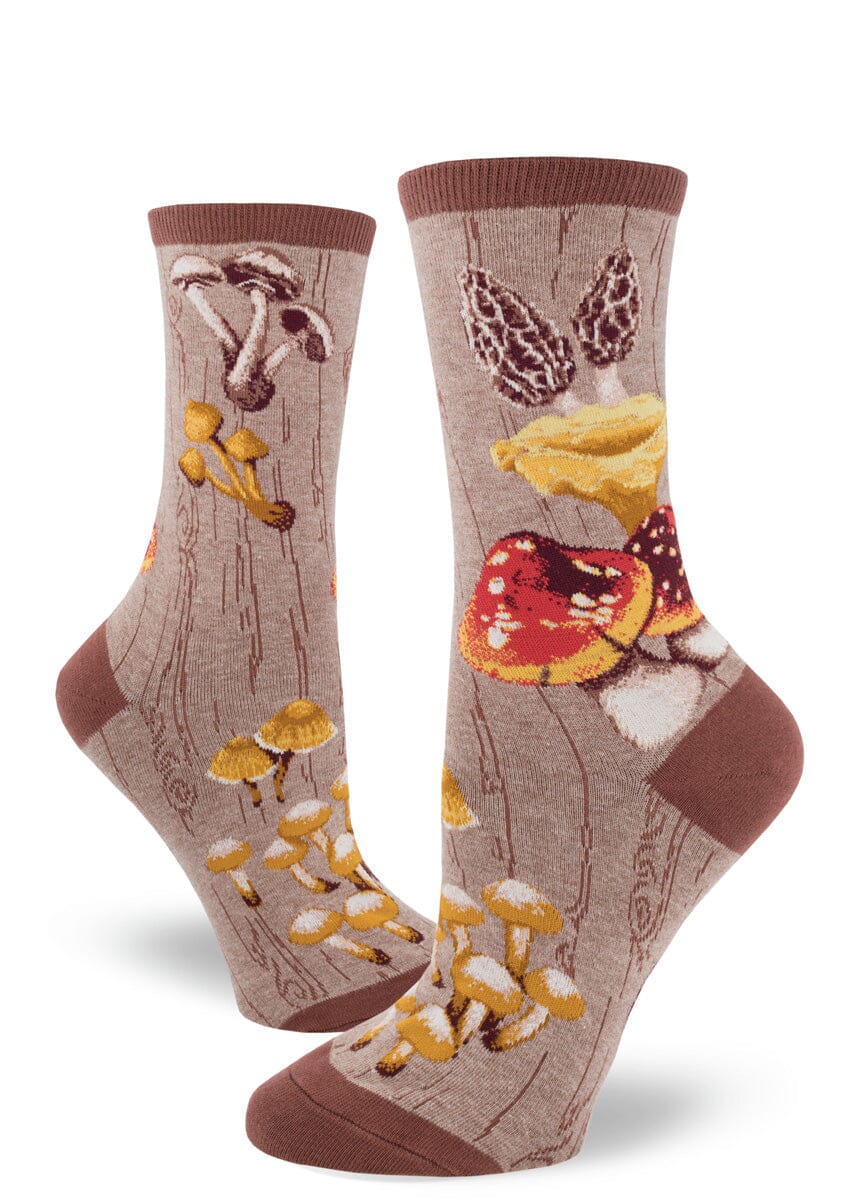 Mushroom Crew Socks | Women's - Knock Your Socks Off