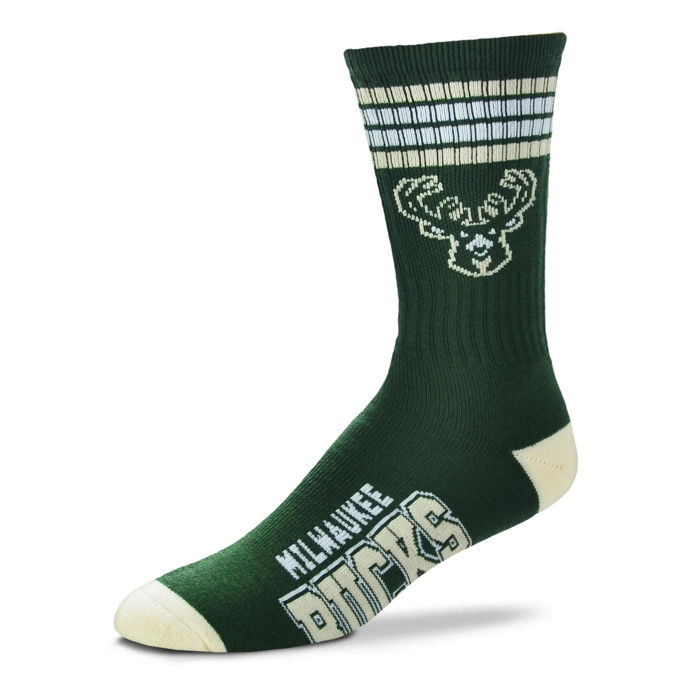 NBA: Milwaukee Bucks Crew Socks | Men's - Knock Your Socks Off