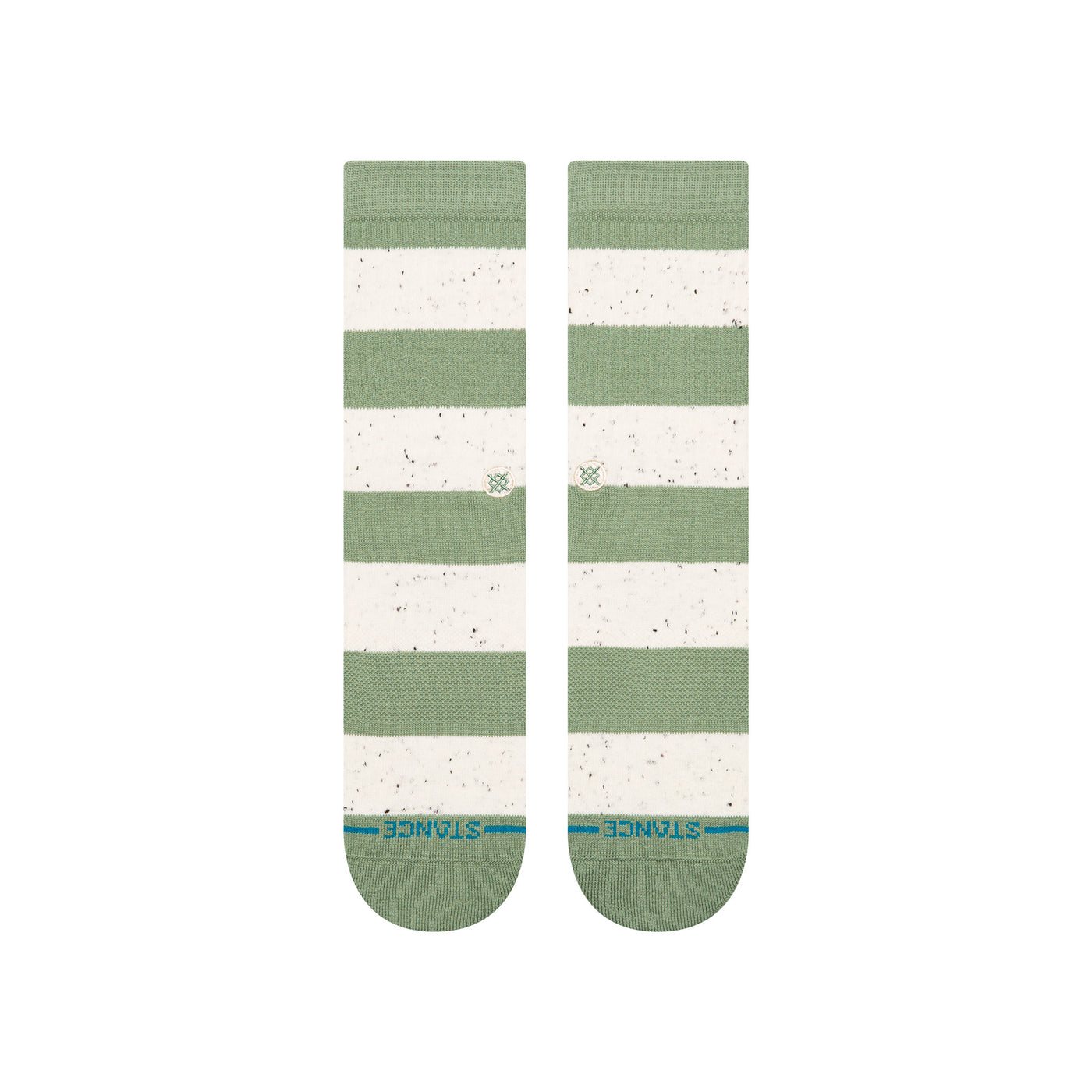Nep Stripe Green Crew Socks