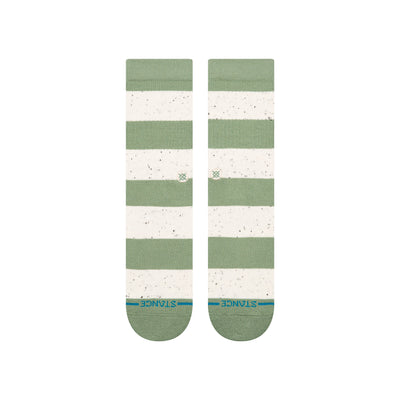 Nep Stripe Green Crew Socks