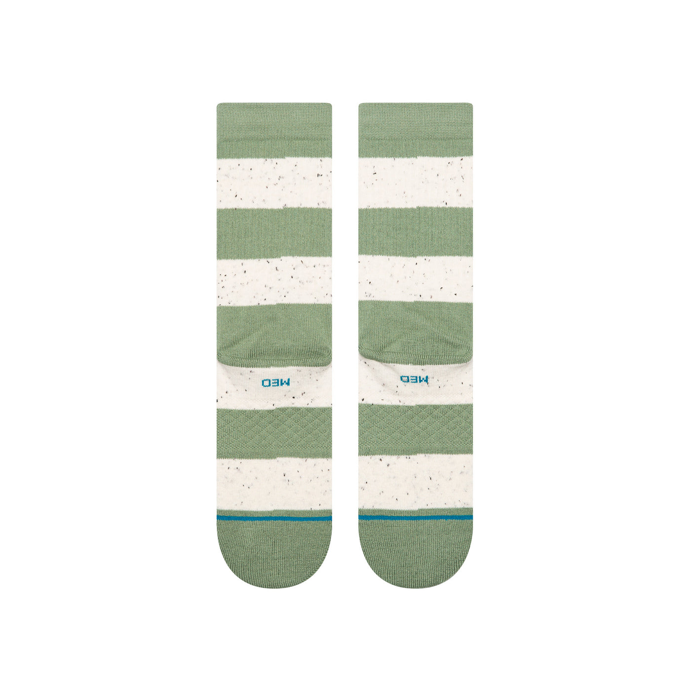 Nep Stripe Green Crew Socks