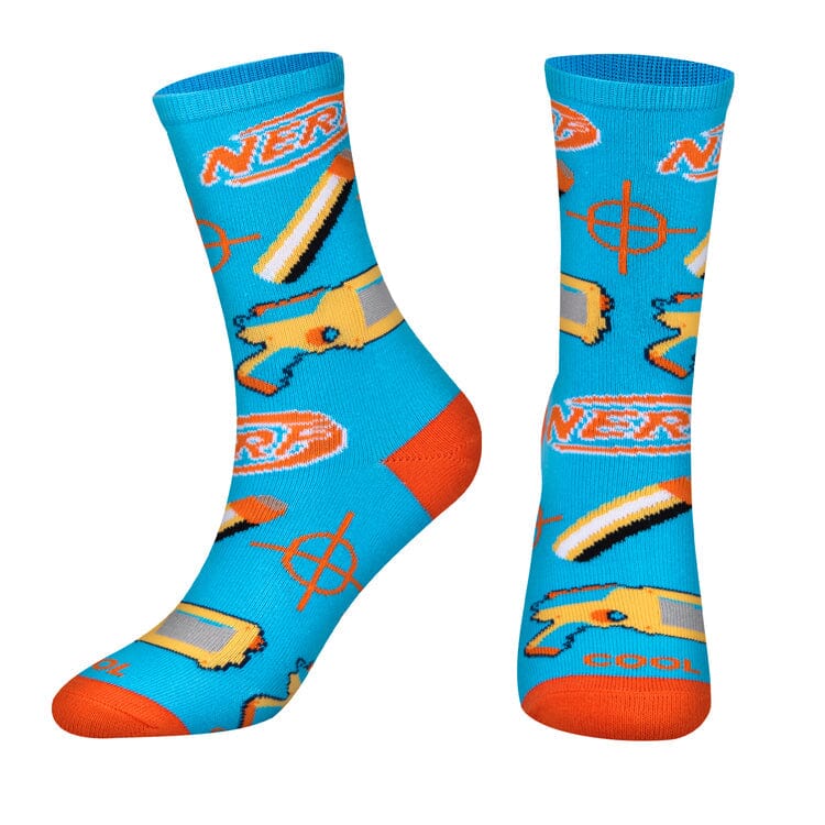 Close-up of Nerf blaster and dart design on kids&