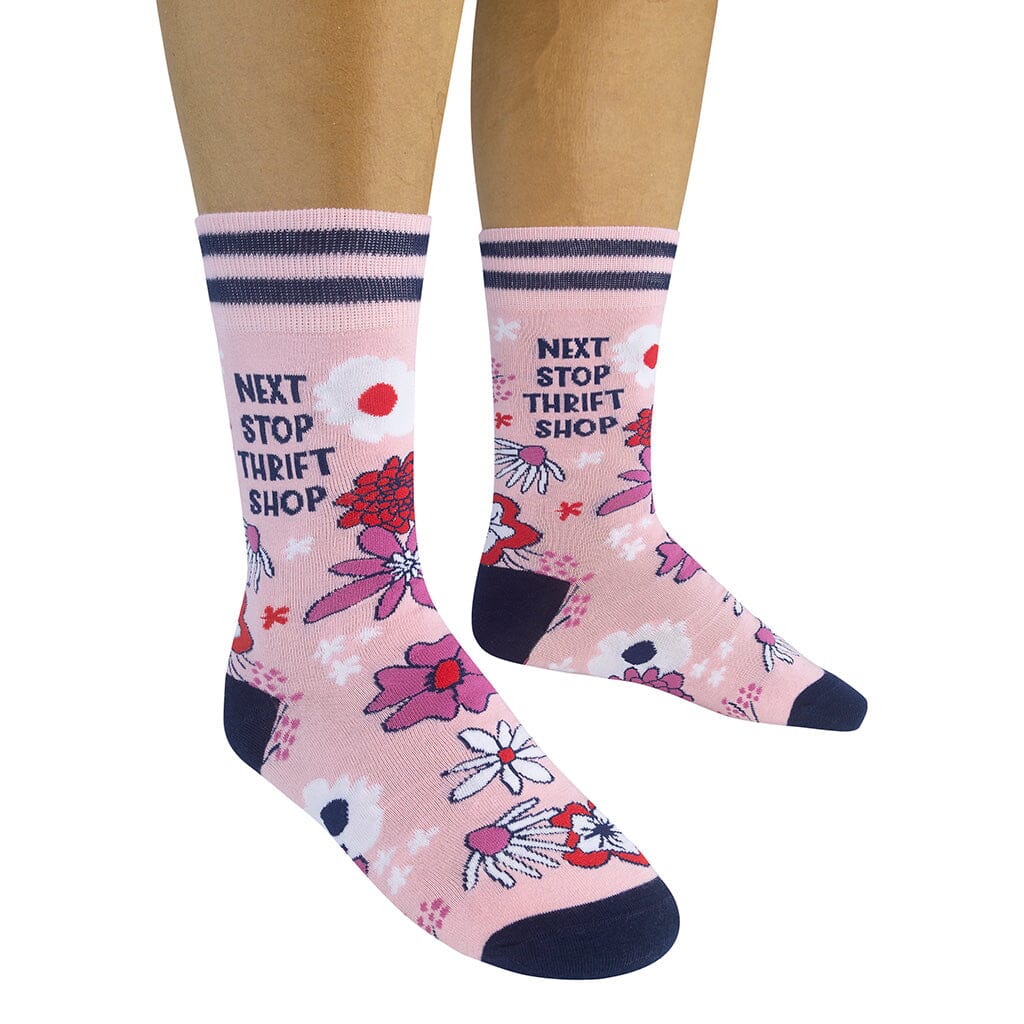 Next Stop Thrift Shop Crew Socks | Unisex - Knock Your Socks Off