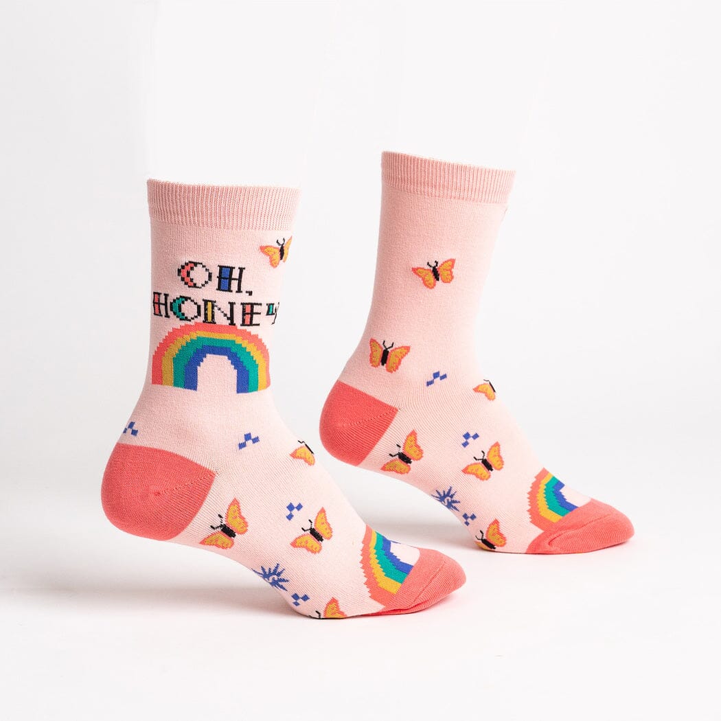 Oh Honey Crew Socks | Women's - Knock Your Socks Off