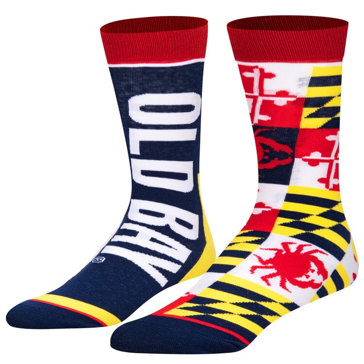 Old Bay Split Crew Socks | Men's - Knock Your Socks Off