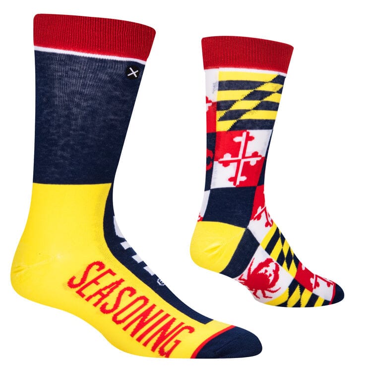 Old Bay Split Crew Socks | Men's - Knock Your Socks Off