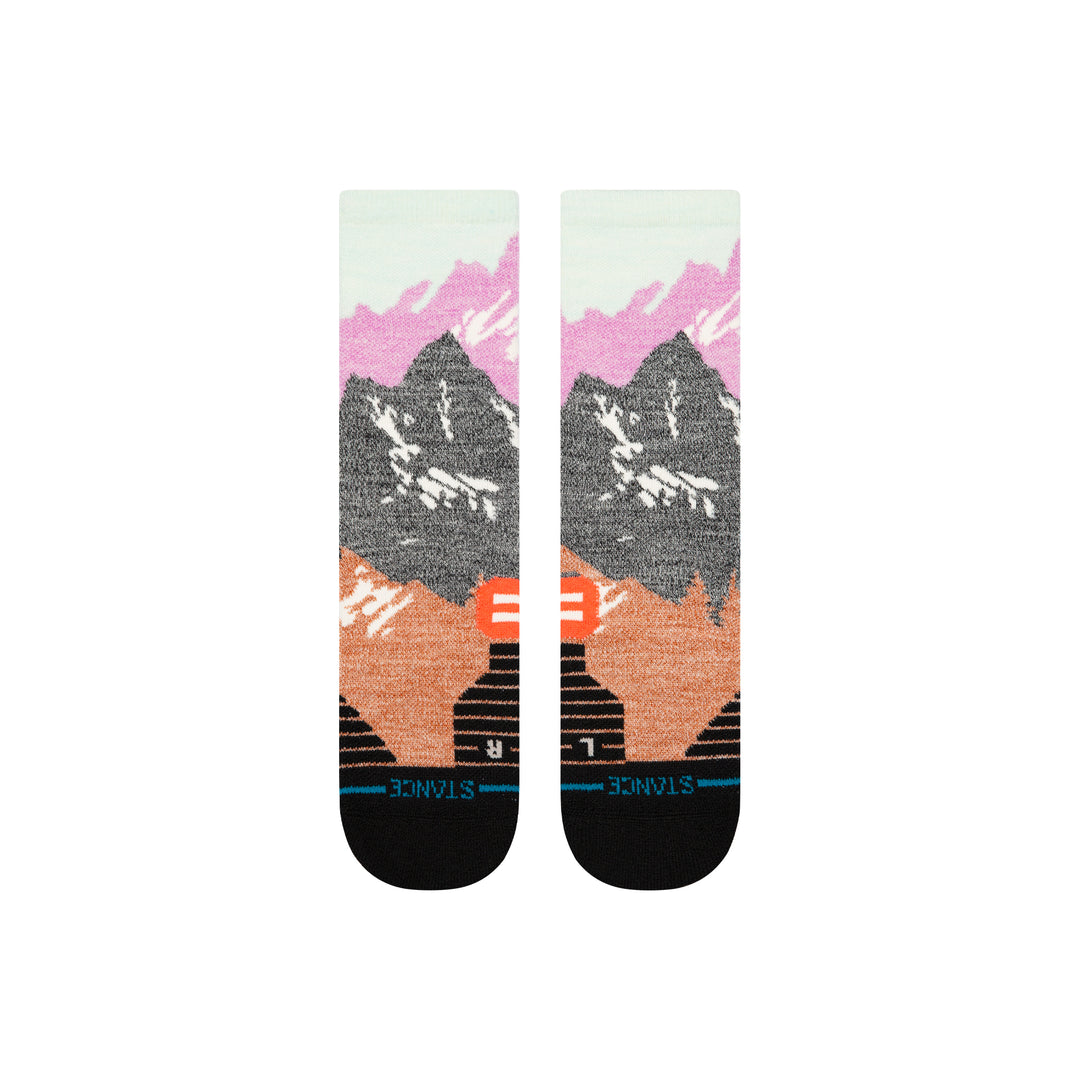 Out of range Berry Mid Performance Wool Crew Socks | Women&