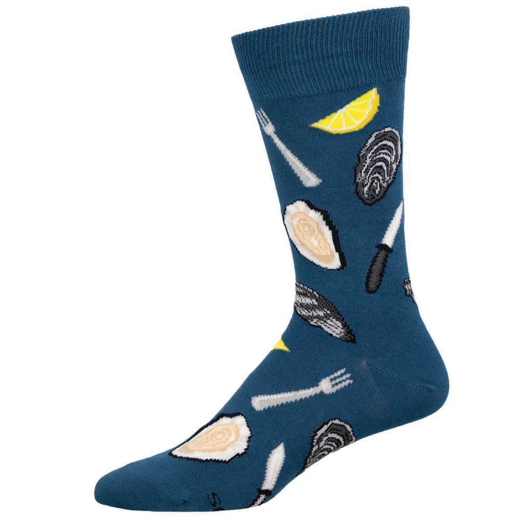Oyster Shucker Crew Socks | Men's - Knock Your Socks Off