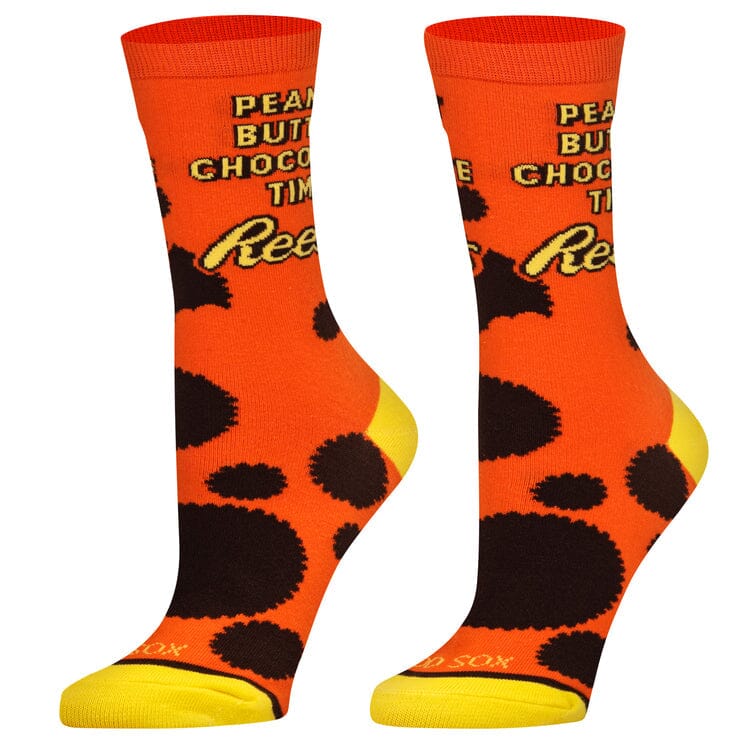 Peanut Butter Chocolate Time Crew Socks | Women's - Knock Your Socks Off