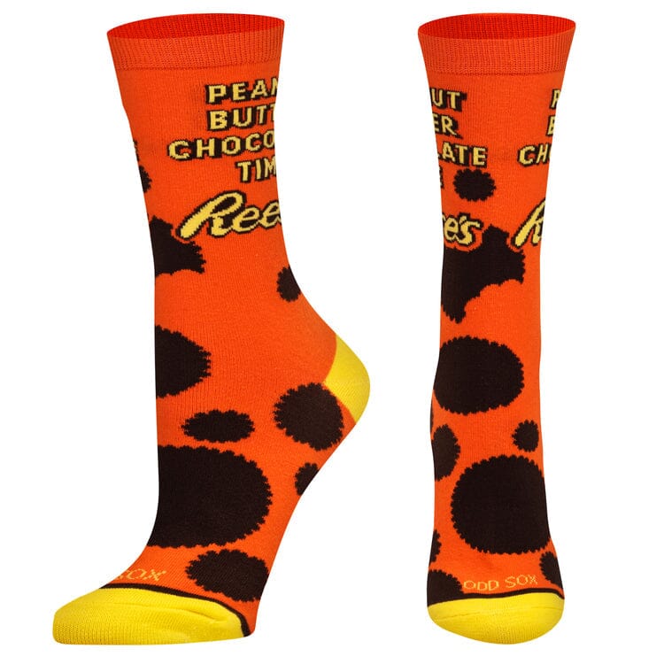 Peanut Butter Chocolate Time Crew Socks | Women's - Knock Your Socks Off