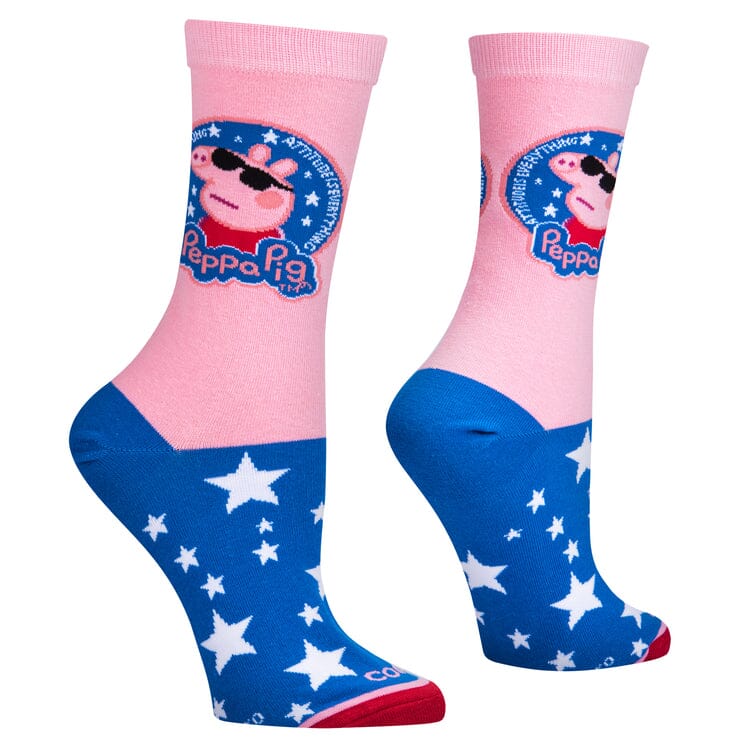 Peppa Pig Attitude Crew Socks | Women's - Knock Your Socks Off