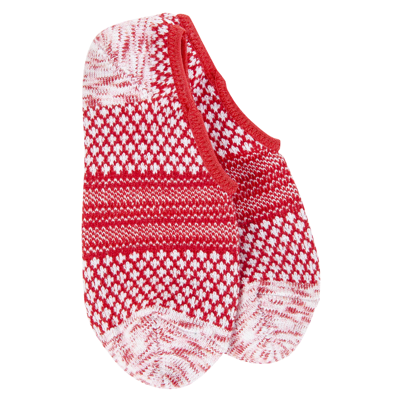 Peppermint Multi Holiday Gallery Footsie Slipper Socks 