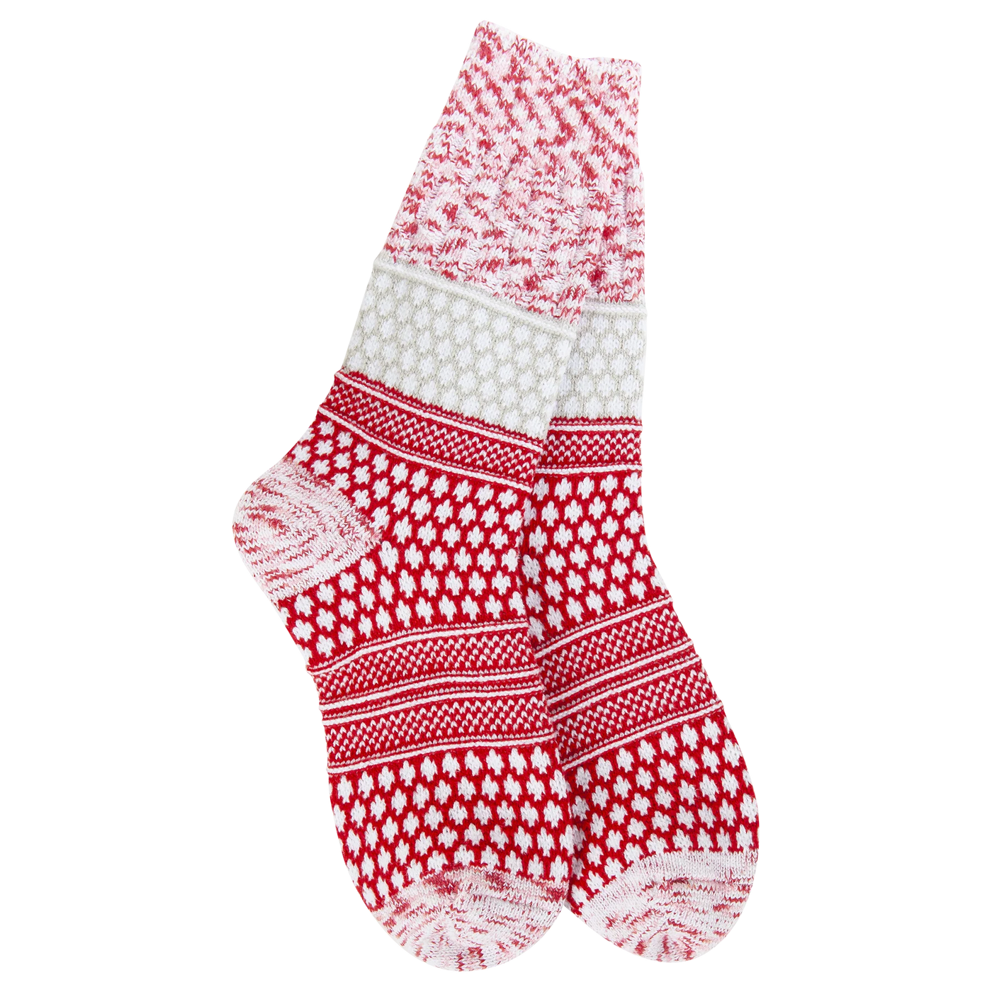 Peppermint Multi Weekend Gallery Textured Crew Socks