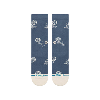 Petite Bloom Seablue Crew Socks