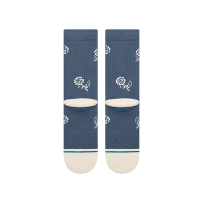 Petite Bloom Seablue Crew Socks