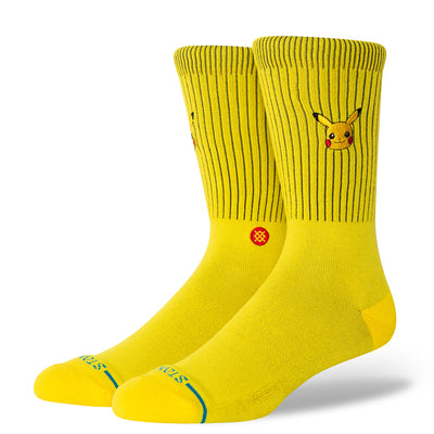 Pikachu Yellow Crew Socks
