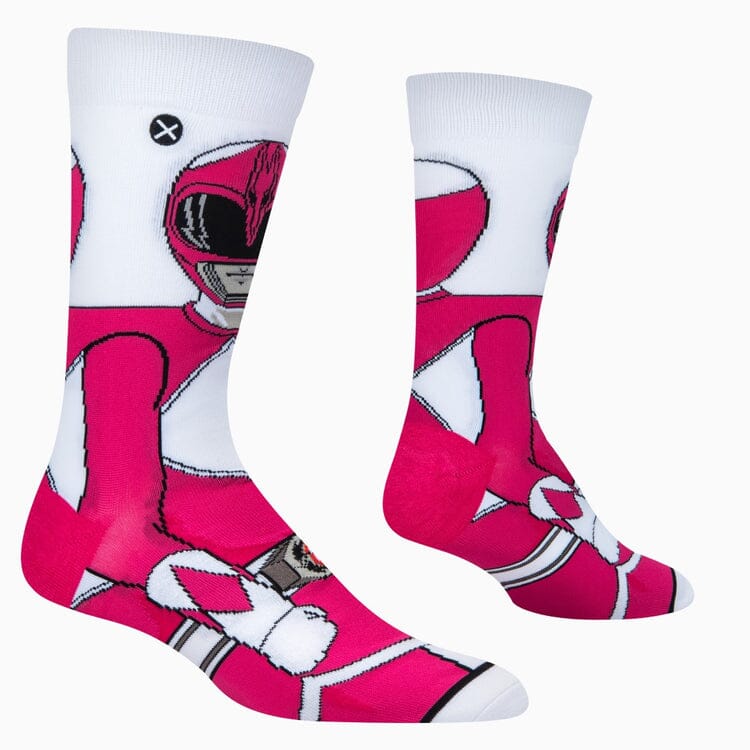 Pink Ranger 360 Crew Socks | Men's - Knock Your Socks Off