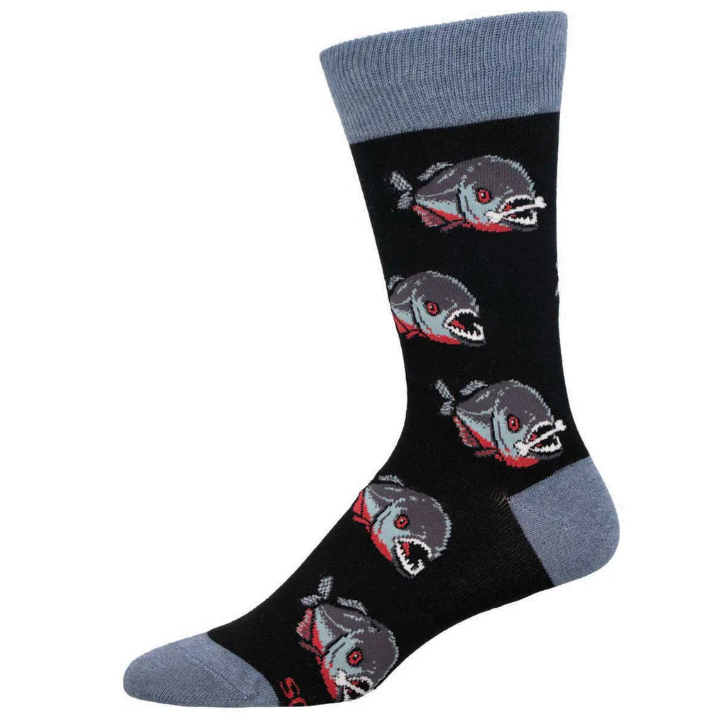 Piranha Crew Socks | Men's - Knock Your Socks Off