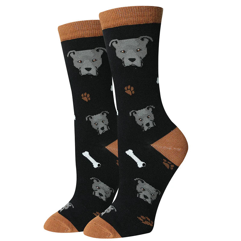 Pitbull Crew Socks | Women's - Knock Your Socks Off